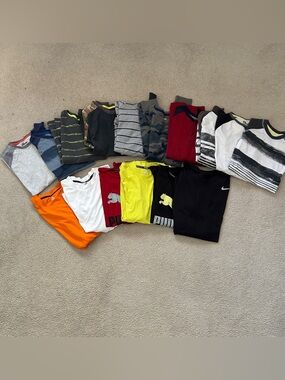 Bundle of 16 boys long sleeve shirts
